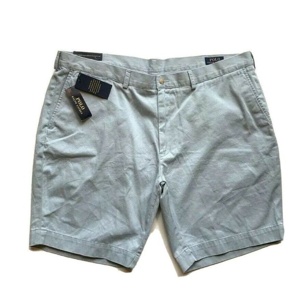 Polo Ralph Lauren Chino Shorts Men 42 Classic Fit 9" Flat Front Blue Golf NWT